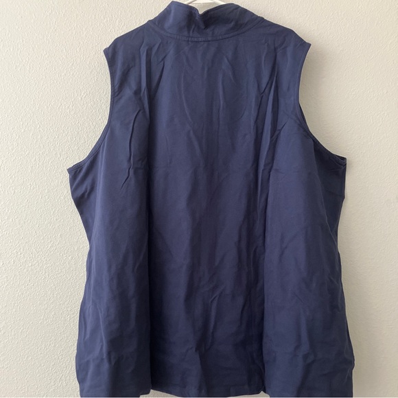 Sport Savvy Printed Interlock Top & French Terry Vest Set - Navy (sz 5X) A472299 - Picture 5 of 5